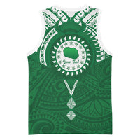 Personalised Cook Islands Rarotonga Basketball Jersey Map With Kuki Airani Manta Ray Tattoo LT14 - Polynesian Pride