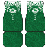 Personalised Cook Islands Rarotonga Car Mats Map With Kuki Airani Manta Ray Tattoo LT14 - Polynesian Pride