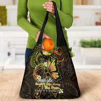 Polynesia Suicide Prevention Awareness Grocery Bag Your Life Is Worth Living For Polynesian Gold