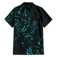 New Zealand Skink Family Matching Off Shoulder Maxi Dress and Hawaiian Shirt Aotearoa Maori Mix Paua Shell LT14 - Polynesian Pride