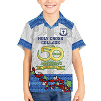 Fiji Holy Cross College Hawaiian Shirt Happy 50th Anniversary Fijian Tagimoucia Tapa Pattern LT14 - Polynesian Pride