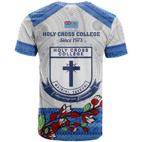 Fiji Holy Cross College T Shirt Happy 50th Anniversary Fijian Tagimoucia Tapa Pattern LT14 - Polynesian Pride