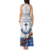 Fiji Holy Cross College Tank Maxi Dress Happy 50th Anniversary Fijian Tagimoucia Tapa Pattern LT14 - Polynesian Pride