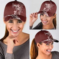 Oxblood Hawaii Classic Cap Hammerhead Shark Tattoo Curve Polynesian - Polynesian Pride