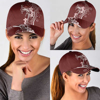 Oxblood Hawaii Classic Cap Hammerhead Shark Tattoo Curve Polynesian - Polynesian Pride