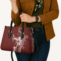 Oxblood Hawaii Leather Bag Hammerhead Shark Tattoo Curve Polynesian - Polynesian Pride