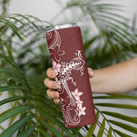 Oxblood Hawaii Skinny Tumbler Hammerhead Shark Tattoo Curve Polynesian - Polynesian Pride