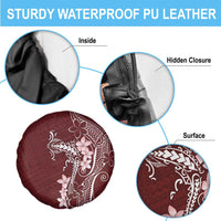 Oxblood Hawaii Spare Tire Cover Hammerhead Shark Tattoo Curve Polynesian - Polynesian Pride