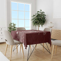 Oxblood Hawaii Tablecloth Hammerhead Shark Tattoo Curve Polynesian - Polynesian Pride