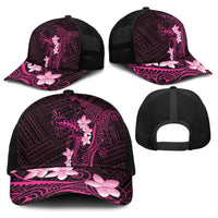 Pink Hawaii Baseball Net Cap Hammerhead Shark Tattoo Curve Polynesian - Polynesian Pride