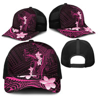 Pink Hawaii Baseball Net Cap Hammerhead Shark Tattoo Curve Polynesian - Polynesian Pride
