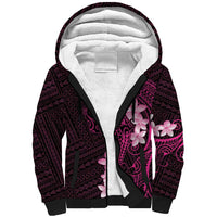 Pink Hawaii Sherpa Hoodie Hammerhead Shark Tattoo Curve Polynesian LT14 Unisex Pink - Polynesian Pride