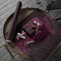 Pink Hawaii Wrapping Paper Hammerhead Shark Tattoo Curve Polynesian - Polynesian Pride