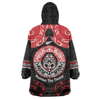 Aotearoa Toitu Te Tiriti Wearable Blanket Hoodie Haka Tiki Honour The Treaty LT14 - Polynesian Pride