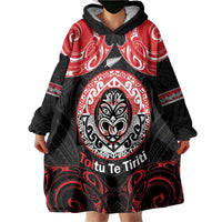 Aotearoa Toitu Te Tiriti Wearable Blanket Hoodie Haka Tiki Honour The Treaty LT14 - Polynesian Pride