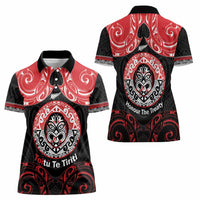 Aotearoa Toitu Te Tiriti Women Polo Shirt Haka Tiki Honour The Treaty LT14 - Polynesian Pride