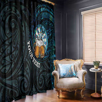 Personalized New Zealand Darts Beer Window Curtain Paua Shell Aotearoa Maori Tattoo LT14 - Polynesian Pride