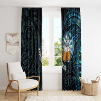 Personalized New Zealand Darts Beer Window Curtain Paua Shell Aotearoa Maori Tattoo LT14 - Polynesian Pride