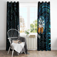 Personalized New Zealand Darts Beer Window Curtain Paua Shell Aotearoa Maori Tattoo LT14 - Polynesian Pride