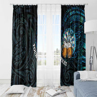 Personalized New Zealand Darts Beer Window Curtain Paua Shell Aotearoa Maori Tattoo LT14 - Polynesian Pride