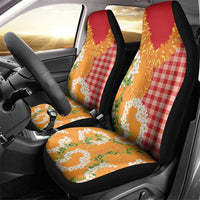 Prince Kuhio Aloha Hawaii Car Seat Cover Plumeria Ilima Lei Palaka Motifs