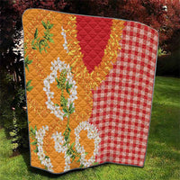 Prince Kuhio Aloha Hawaii Quilt Plumeria Ilima Lei Palaka Motifs