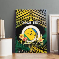 Personalised Malampa Day Canvas Wall Art Vanuatu Provinces Polynesian Pattern