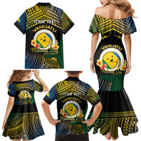Personalised Malampa Day Family Matching Mermaid Dress and Hawaiian Shirt Vanuatu Provinces Polynesian Pattern