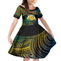 Personalised Malampa Day Family Matching Tank Maxi Dress and Hawaiian Shirt Vanuatu Provinces Polynesian Pattern