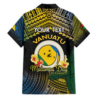 Personalised Malampa Day Family Matching Tank Maxi Dress and Hawaiian Shirt Vanuatu Provinces Polynesian Pattern