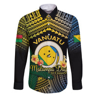 Personalised Malampa Day Family Matching Tank Maxi Dress and Hawaiian Shirt Vanuatu Provinces Polynesian Pattern