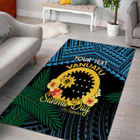 Personalised Sanma Day Area Rug Vanuatu Provinces Polynesian Pattern