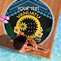 Personalised Sanma Day Beach Blanket Vanuatu Provinces Polynesian Pattern