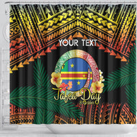 Personalised Tafea Day Shower Curtain Vanuatu Provinces Polynesian Pattern