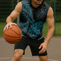 Personalised New Zealand Darts Sleeveless Hoodie Happiness Is A Tight Threesome Maori Paua Shell - Polynesian Pride