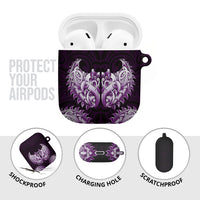 New Zealand Ta Moko AirPods Case Aotearoa Maori Chest Tattoo Purple