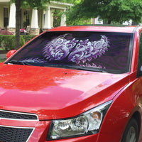 New Zealand Ta Moko Auto Sun Shade Aotearoa Maori Chest Tattoo Purple