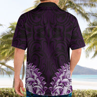 New Zealand Ta Moko Hawaiian Shirt Aotearoa Maori Chest Tattoo Purple LT14 - Polynesian Pride