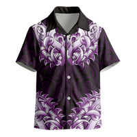 New Zealand Ta Moko Kid Hawaiian Shirt Aotearoa Maori Chest Tattoo Purple LT14 - Polynesian Pride