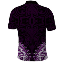 New Zealand Ta Moko Polo Shirt Aotearoa Maori Chest Tattoo Purple LT14 - Polynesian Pride