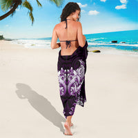 New Zealand Ta Moko Sarong Aotearoa Maori Chest Tattoo Purple