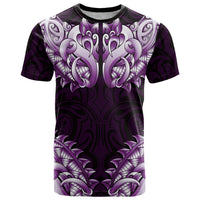 New Zealand Ta Moko T Shirt Aotearoa Maori Chest Tattoo Purple