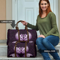 New Zealand Ta Moko Travel Bag Aotearoa Maori Chest Tattoo Purple