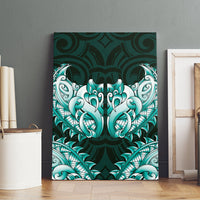New Zealand Ta Moko Canvas Wall Art Aotearoa Maori Chest Tattoo Turquoise