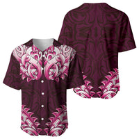 New Zealand Ta Moko Baseball Jersey Aotearoa Maori Chest Tattoo Pink