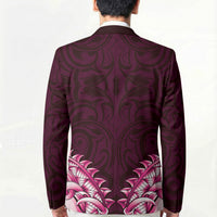 New Zealand Ta Moko Blazer Aotearoa Maori Chest Tattoo Pink