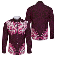 New Zealand Ta Moko Family Matching Tank Maxi Dress and Hawaiian Shirt Aotearoa Maori Chest Tattoo Pink