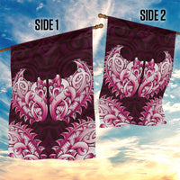 New Zealand Ta Moko Garden Flag Aotearoa Maori Chest Tattoo Pink