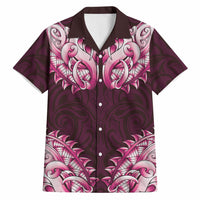 New Zealand Ta Moko Hawaiian Shirt Aotearoa Maori Chest Tattoo Pink LT14 Pink - Polynesian Pride
