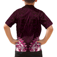 New Zealand Ta Moko Kid Hawaiian Shirt Aotearoa Maori Chest Tattoo Pink LT14 - Polynesian Pride